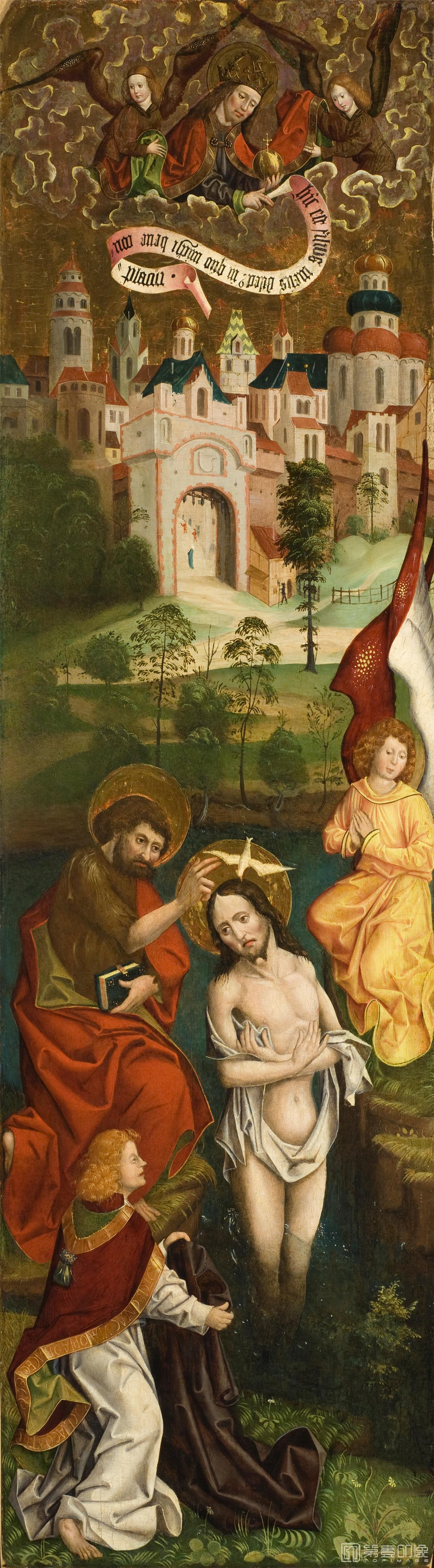 油画-美国洛杉矶国家美术馆-Jan Polack-Baptism of Christ-128